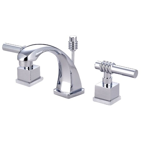 Kingston Brass KS4941QL Milano Widespread Bathroom Faucet, Polished Chrome KS4941QL